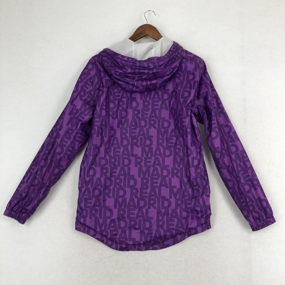 Adidas Men's Size XS Purple Real Madrid Spain Full Zip Hooded Soccer Jacket - Picture 12 of 12